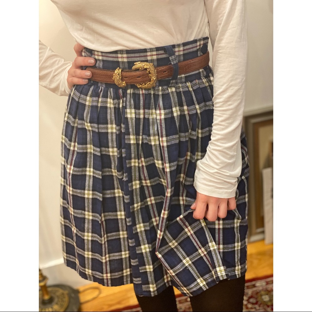 Vintage 70s A.Byer California plaid skirt